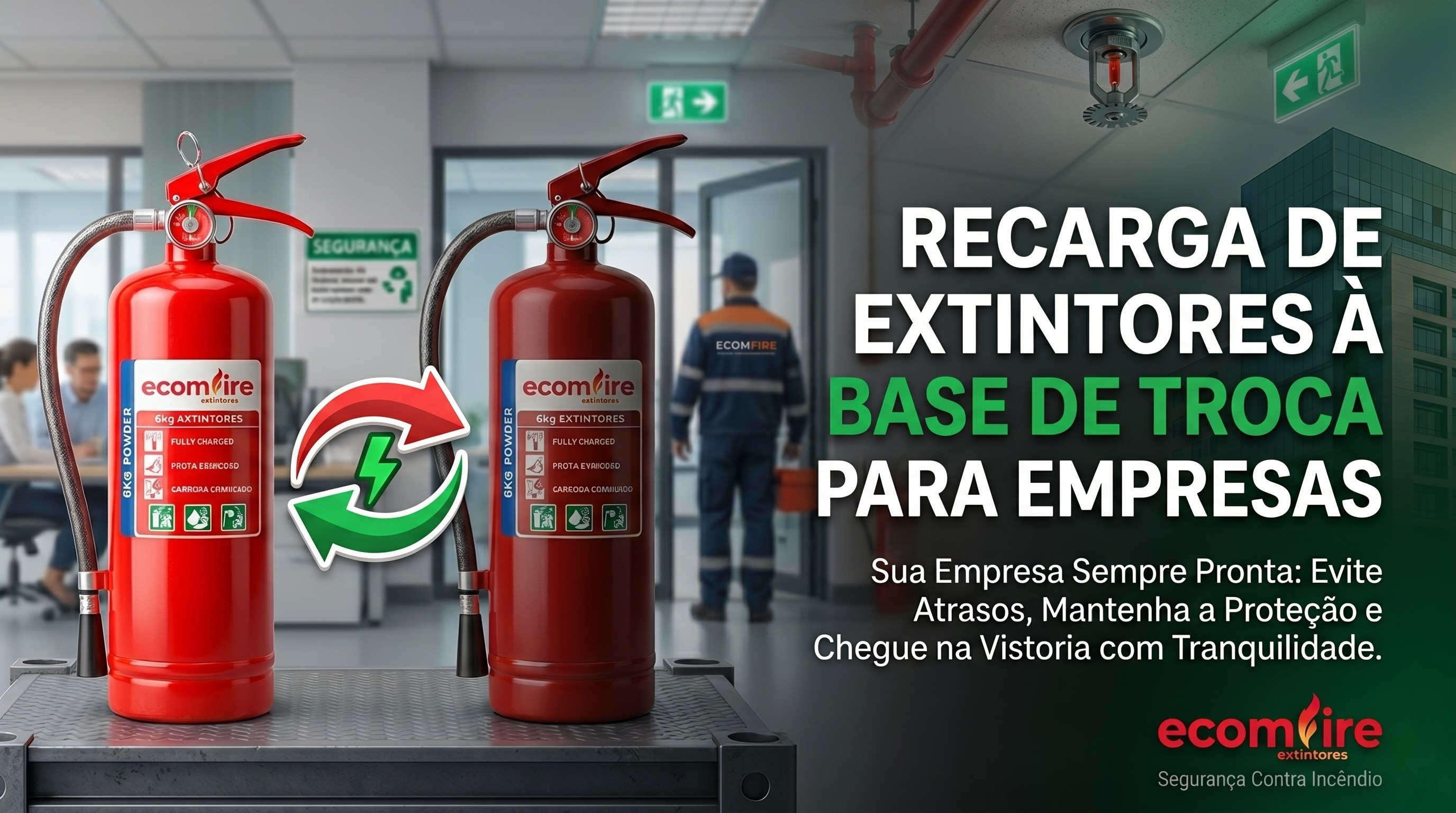 Recarga de Extintores à Base de Troca para Empresas