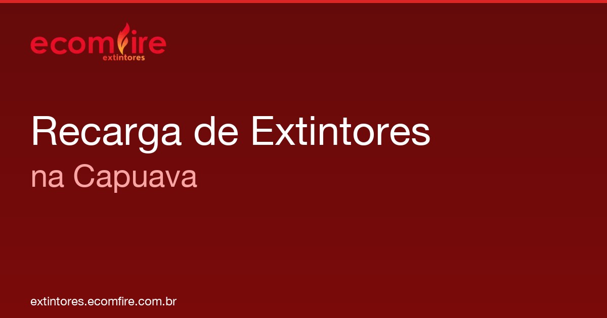 Recarga de extintores Capuava