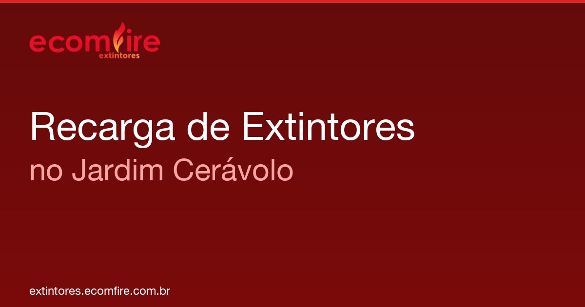 Recarga de extintores Jardim Cerávolo
