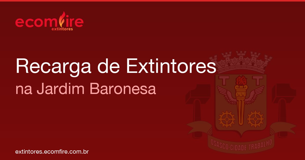 Recarga de extintores Jardim Baronesa