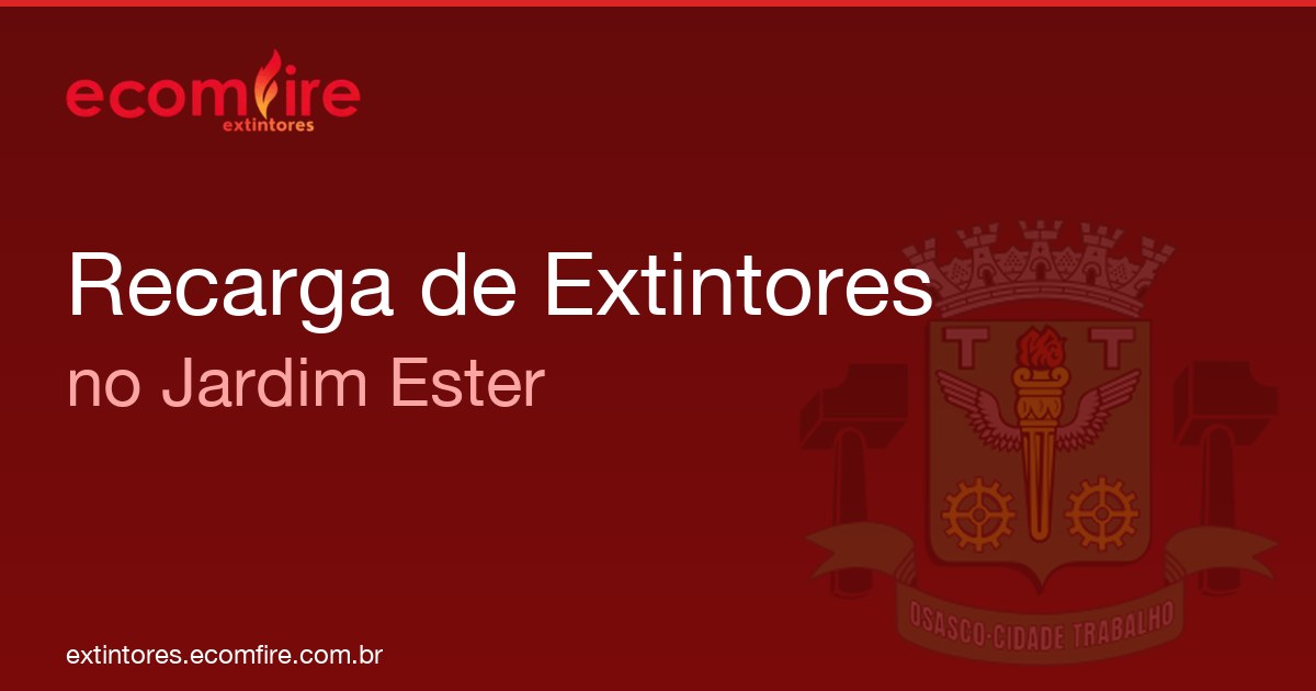 Recarga de extintores Jardim Ester