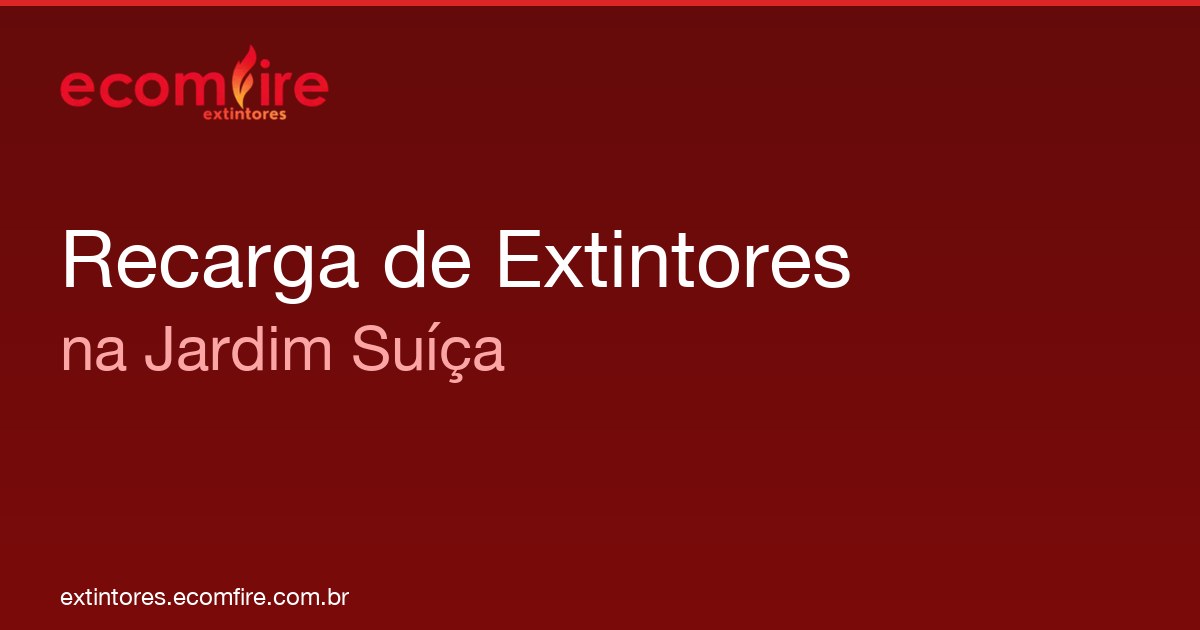 Recarga de extintores Jardim Suíça