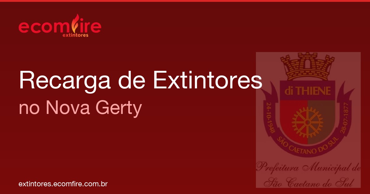 Recarga de extintores Nova Gerty